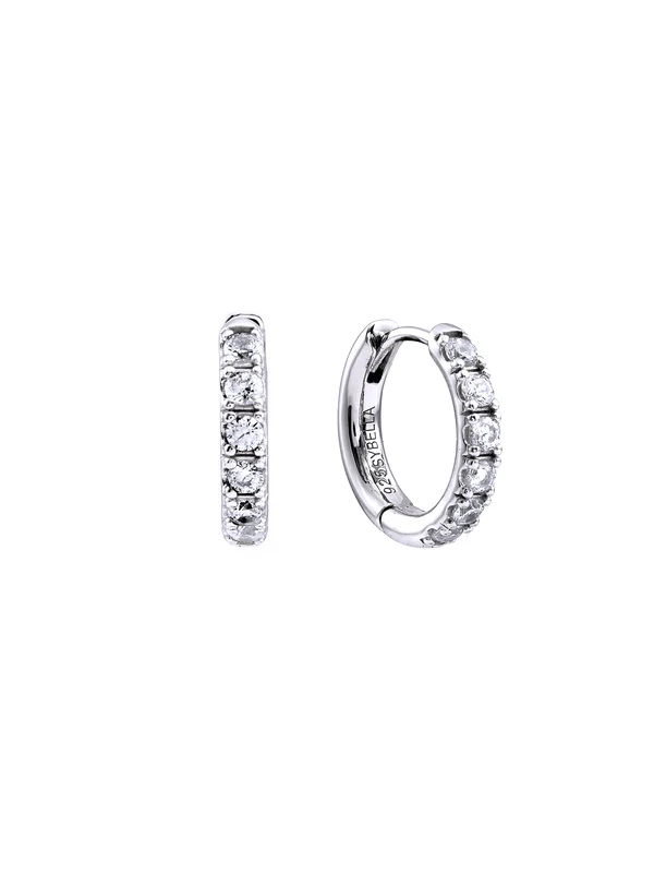 Sybella Jewellery Sibyl Hoop Earrings Silver