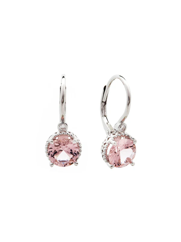 Sybella Jewellery Siobhain Pink & Silver CZ Earrings