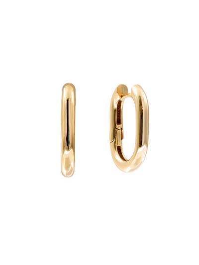 Sybella Jewellery Tilla Small Oval Gold Hoop Earrings