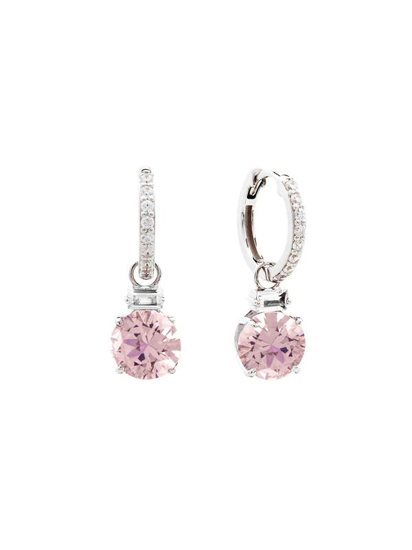Sybella Jewellery Trixie Pink Pendant Hoop Earrings