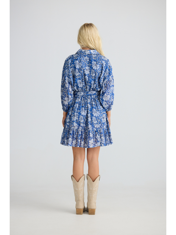 Talisman Echo Dress Blue Blossom Back