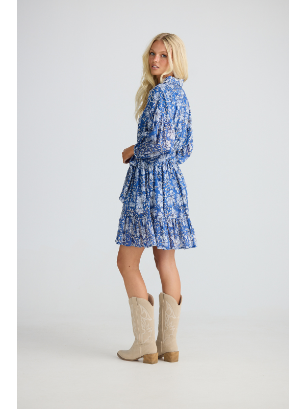 Talisman Echo Dress Blue Blossom Side