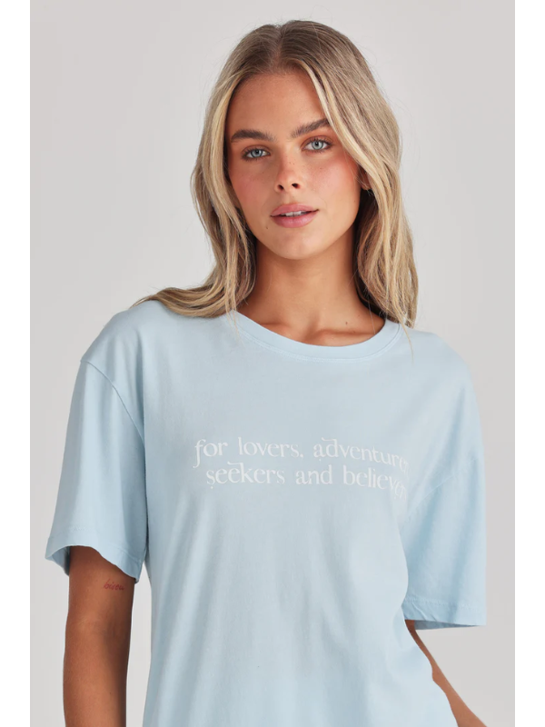 Talisman Lovers Relaxed Tee Sky Blue Detail