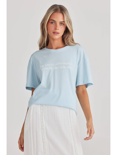 Talisman Lovers Relaxed Tee Sky Blue Front