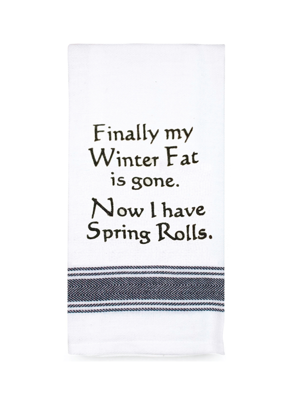 Tamboril Funny Tea Towel Winter Fat