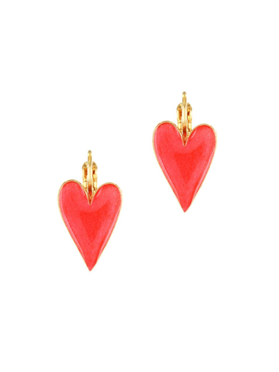 Taratata Bijoux Fantaisie Arty Lever Back Earrings Pink & Gold