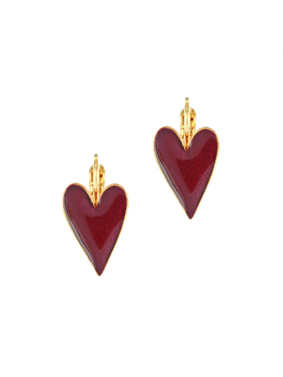 Taratata Bijoux Fantaisie Magic Lever Back Earrings Red & Gold