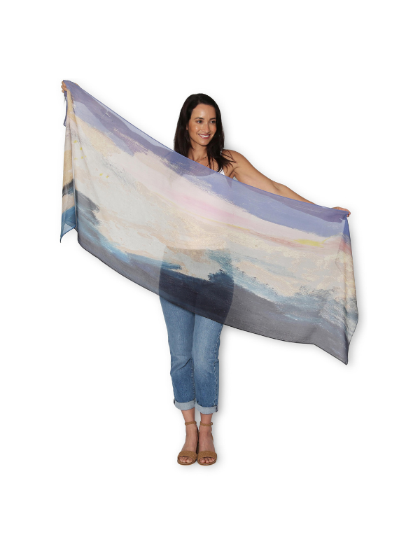 The Artists Label Bleu Viscose Modal Scarf