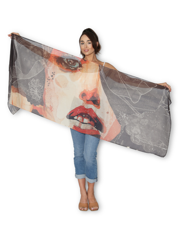 The Artists Label Carbon Beauty Viscose Modal Scarf