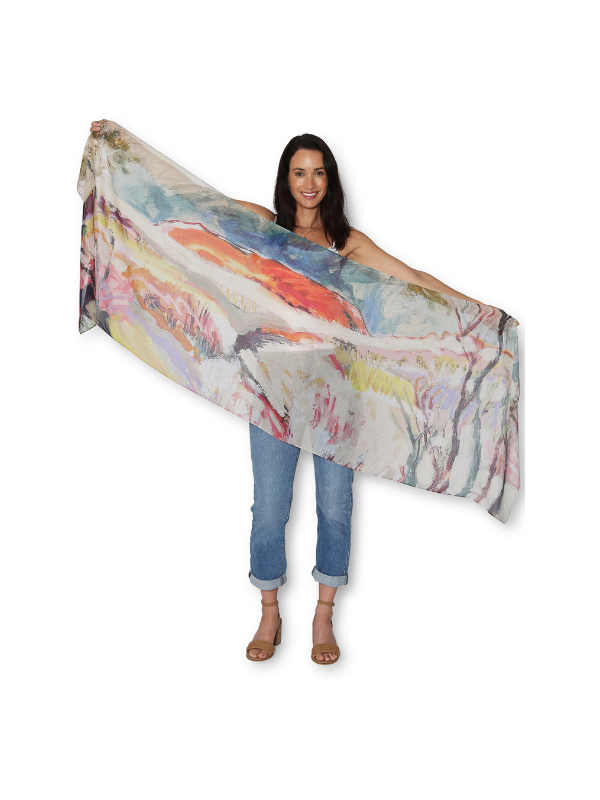 The Artists Label Happy View Viscose Modal Scarf