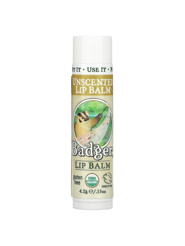 The Badger Company Unscented Lip Balm