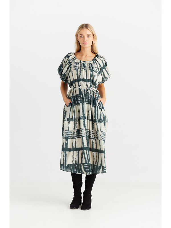 The Shanty Alejandra Dress Ebony Front