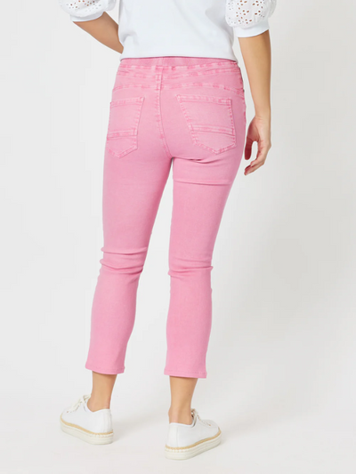 Threadz Bella Stretch Jeans Pink Back