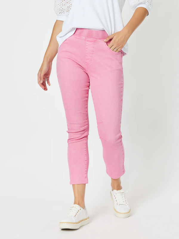 Threadz Bella Stretch Jeans Pink Front