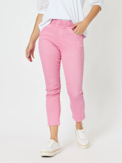 Threadz Bella Stretch Jeans Pink Front