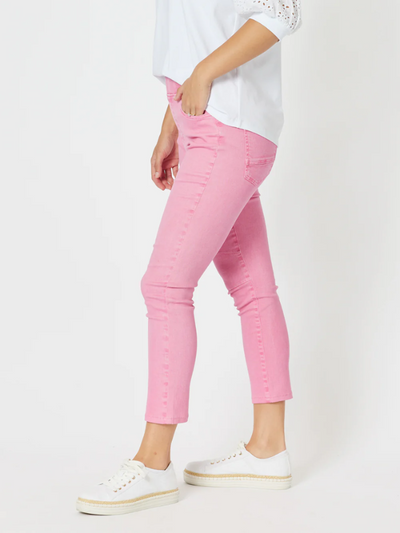 Threadz Bella Stretch Jeans Pink Side