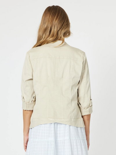 Threadz Maggie Denim Jacket Natural Back