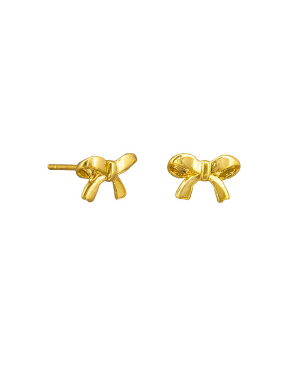 Tiger Tree Baby Bow Studs Gold