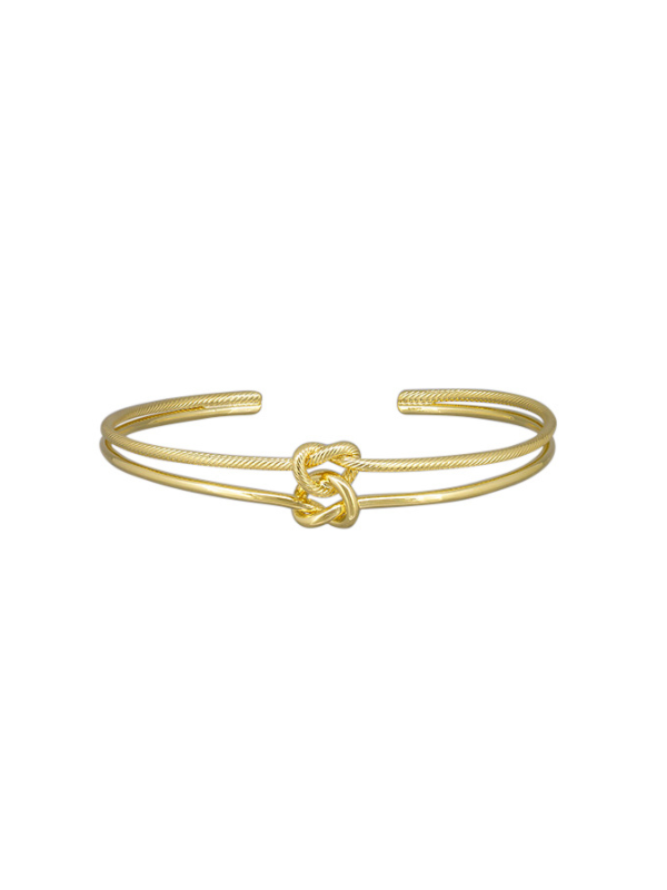 Tiger Tree Double Knot Bangle Gold