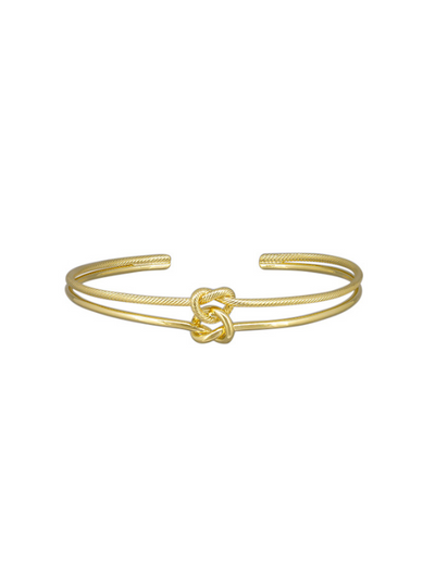 Tiger Tree Double Knot Bangle Gold