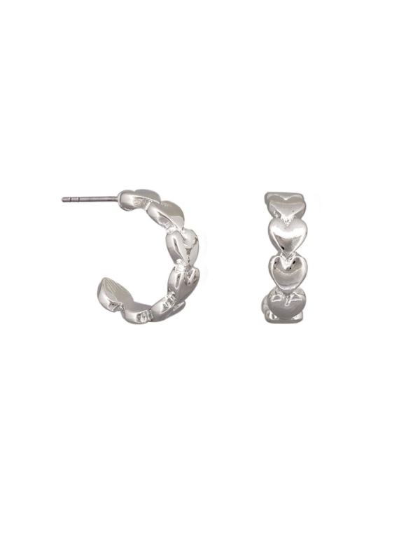 Tiger Tree Heart Garland Hoops Silver