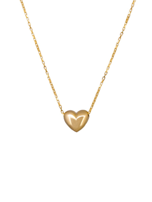 Tiger Tree Heart Thread Necklace Gold