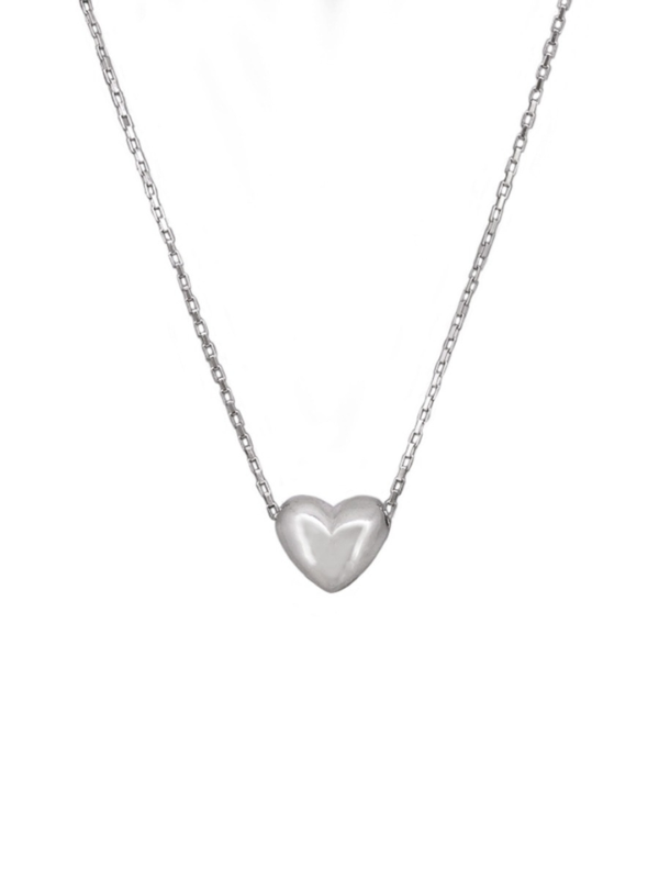 Tiger Tree Heart Thread Necklace Silver