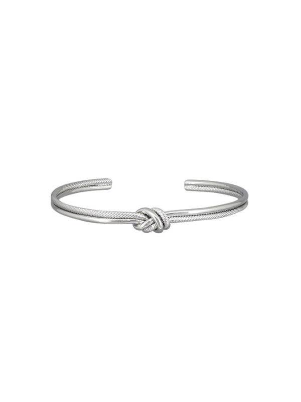 Tiger Tree Single Knot Bangle Silver