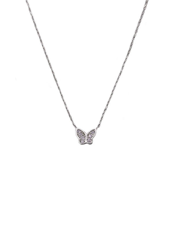 Tiger Tree Sweet Butterfly Necklace Silver