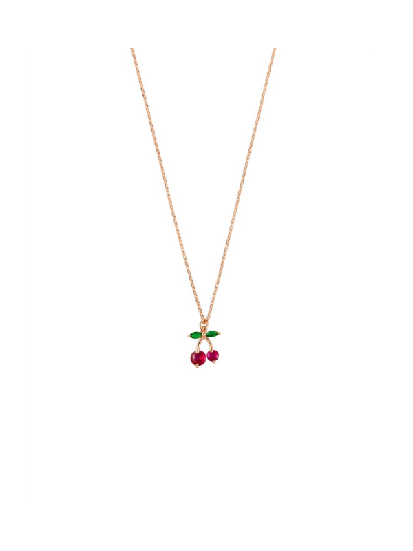 Tiger Tree Sweet Cherry Necklace Rose Gold