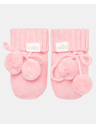 Toshi Marley Organic Booties Pearl