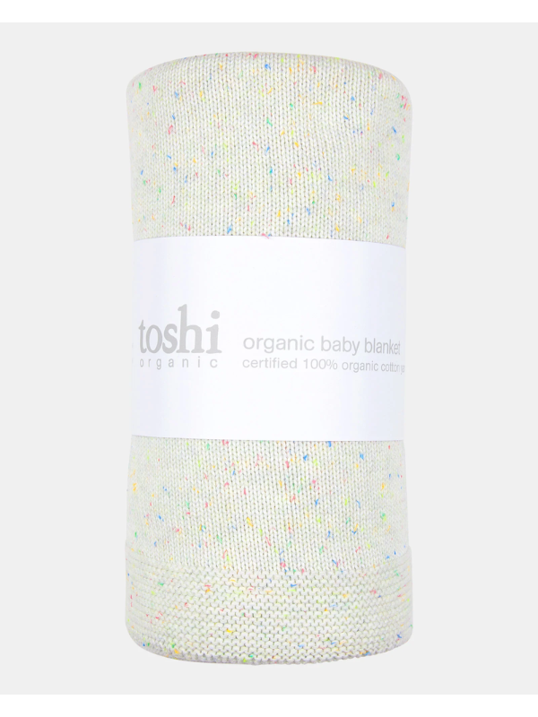 Toshi Snowy Organic Baby Blanket Snowflake