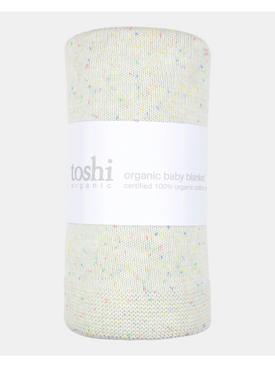 Toshi Snowy Organic Baby Blanket Snowflake