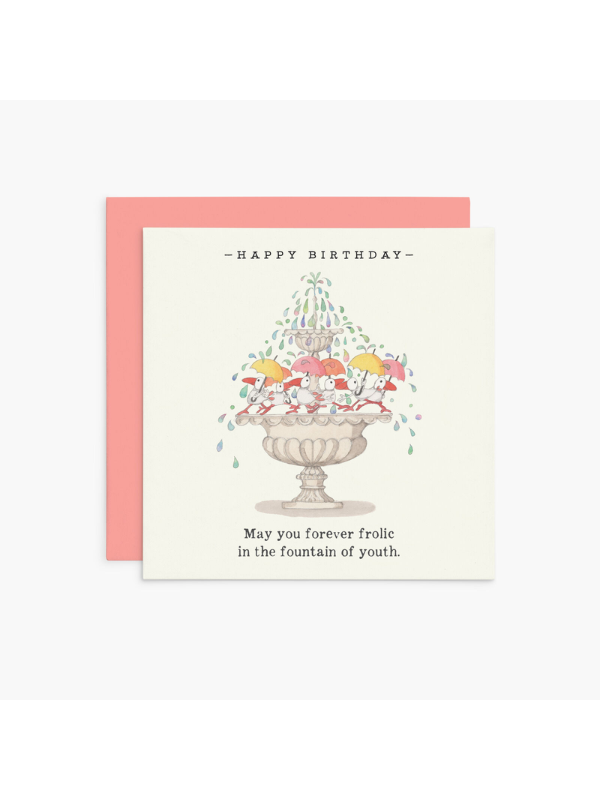 Twigseeds Fountain Happy Birthday Card