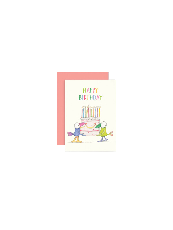 Twigseeds Mini Happy Birthday Cake Card