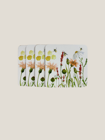 Urban Products Bee Meadow Coaster Set