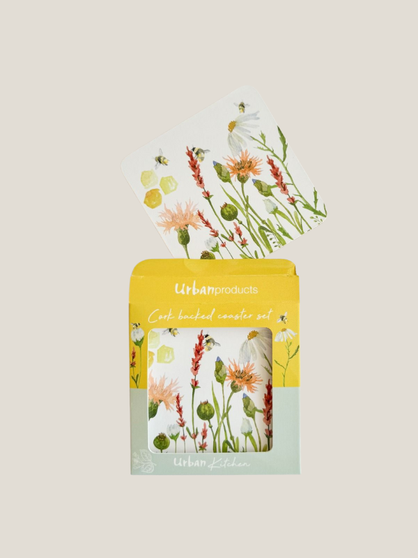 Urban Products Bee Meadow Coaster Set