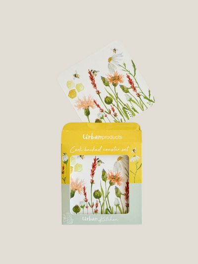 Urban Products Bee Meadow Coaster Set
