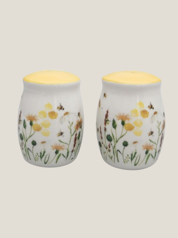 Urban Products Bee Meadow Salt & Pepper Shakers Yellow