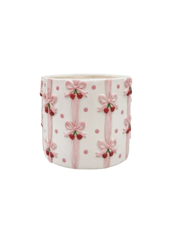 Urban Products Cherry Bow Planter Pink 11cm