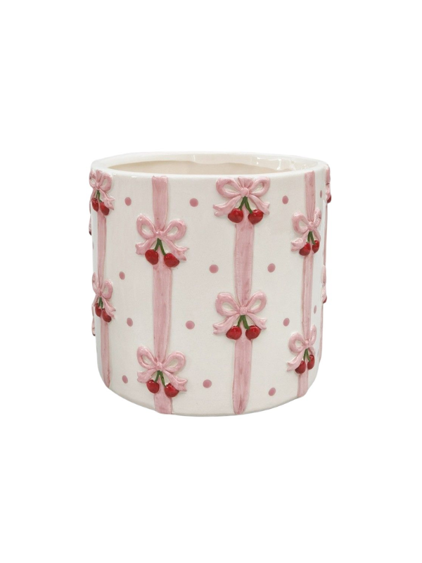 Urban Products Cherry Bow Planter Pink 14cm