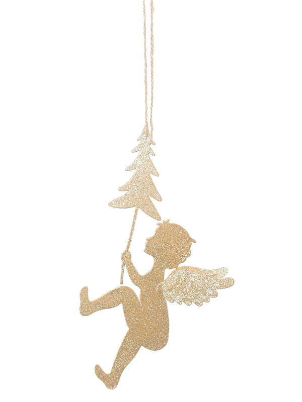 Urban Products Metallic Boy with Tree Hanging Ornament