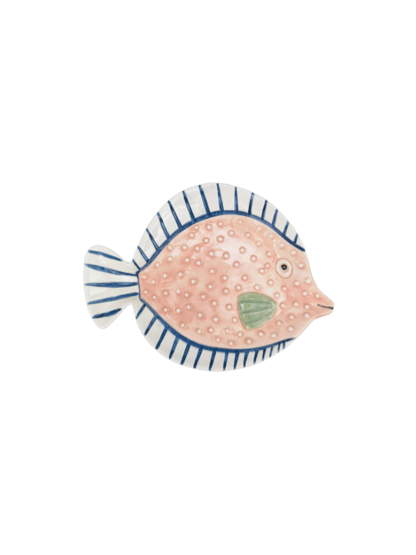 Urban Products Reef Fish Trinket Plate Pink 20cm