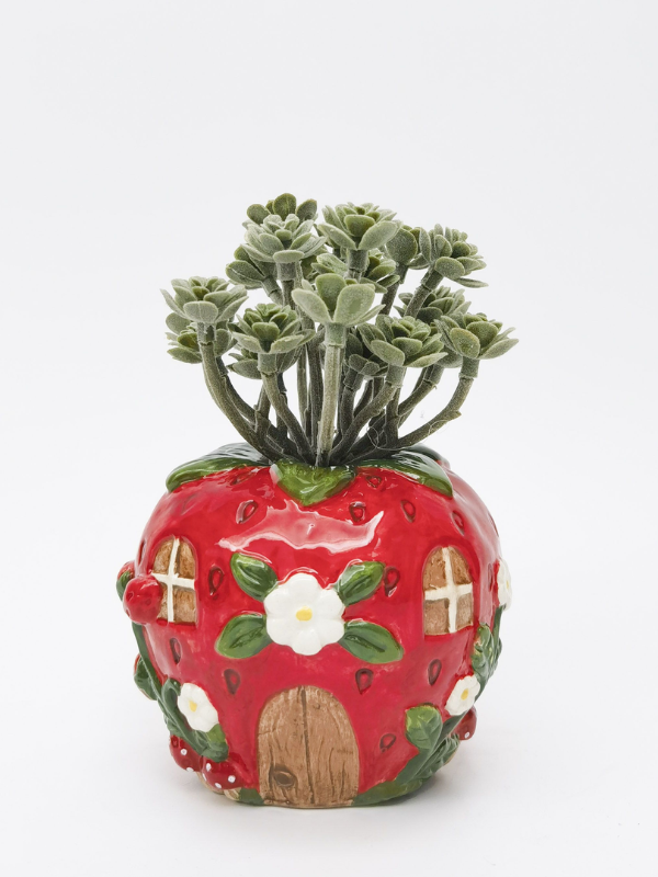 Urban Products Strawberry House Vase Red 10cm