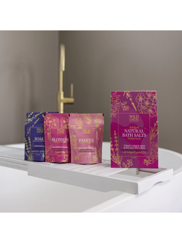 Wild Emery Indulgent Natural Bath Salts 3x70g