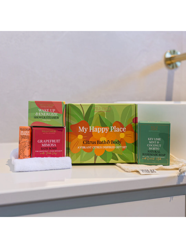 Wild Emery My Happy Place Citrus Bath & Body Gift Set