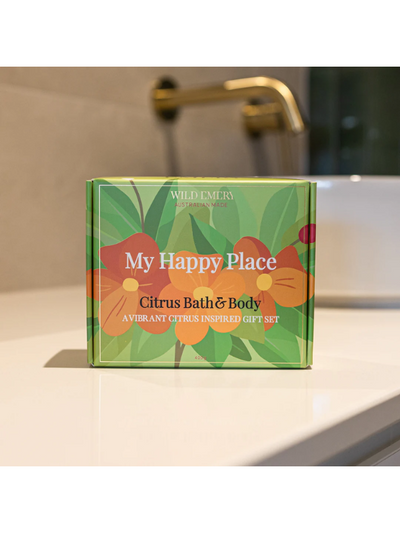 Wild Emery My Happy Place Citrus Bath & Body Gift Set