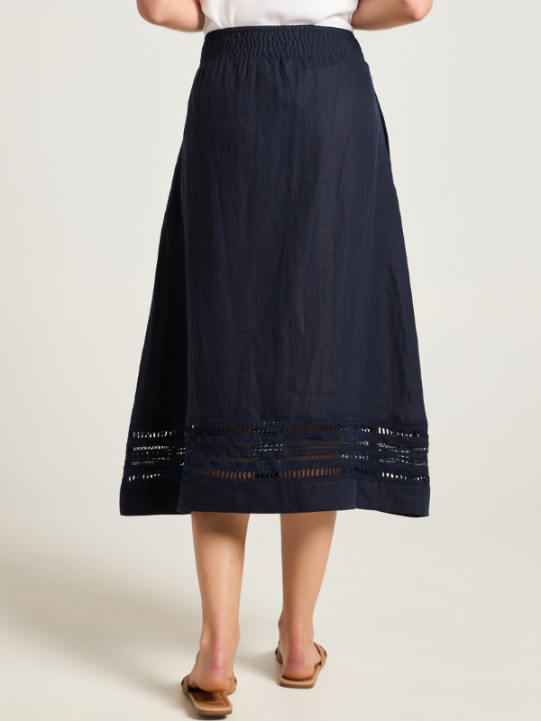 Yarra Trail Daisy Skirt Navy Back