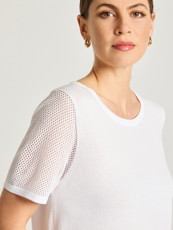 Yarra Trail Nancy Jersey Tee White Detail