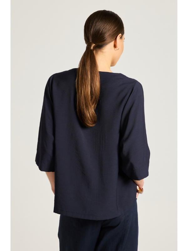 Yarra Trail Skye Top Navy Back